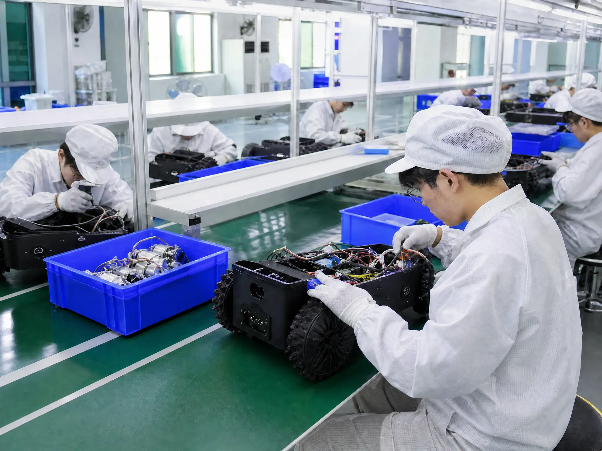 PanGao Leader robotic lawn mower assembly line and manufacturing workshop