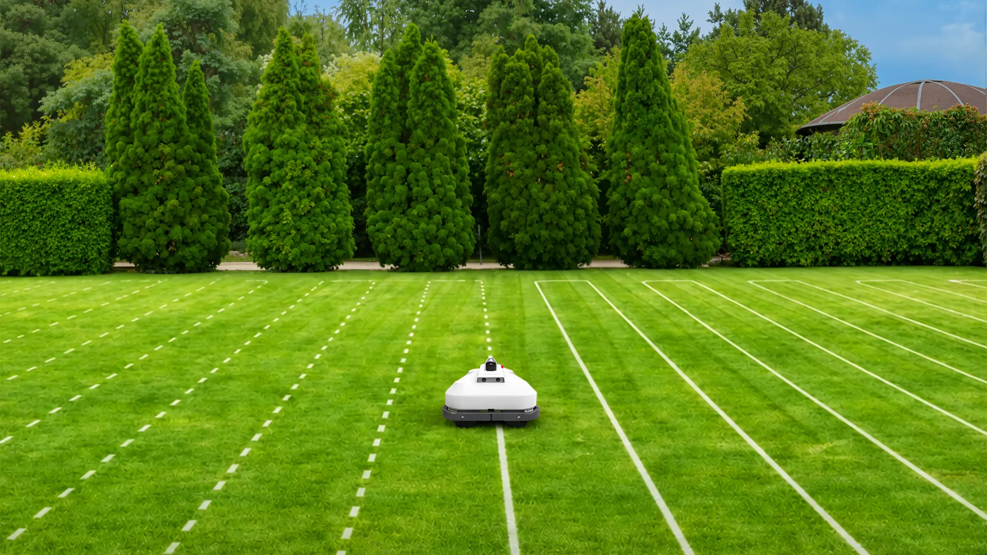 FA-RM3000 commercial robotic mower with logical lawn mowing pattern technology